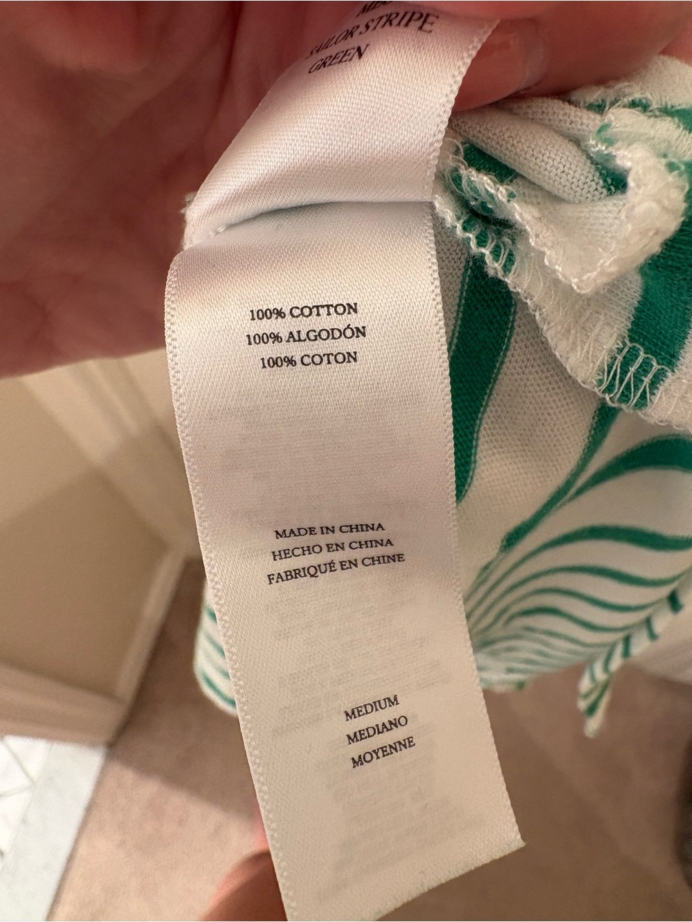 Women’s Rails green and white striped midi tank dress w/tie size M - Picture 7 of 7